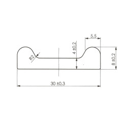 Pásovina plochá B, 30x8mm, S235, cena za 1ks(3m) Pásovina plochá B, 30x8mm, S235, cena za 1ks(3m)